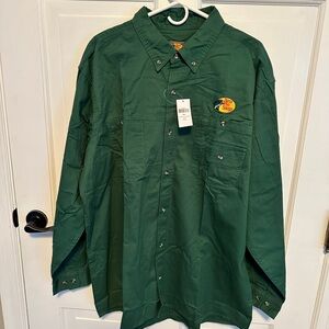 Bass Pro Shop Green Button Down Collared Men's long sleeve size XXL NWT